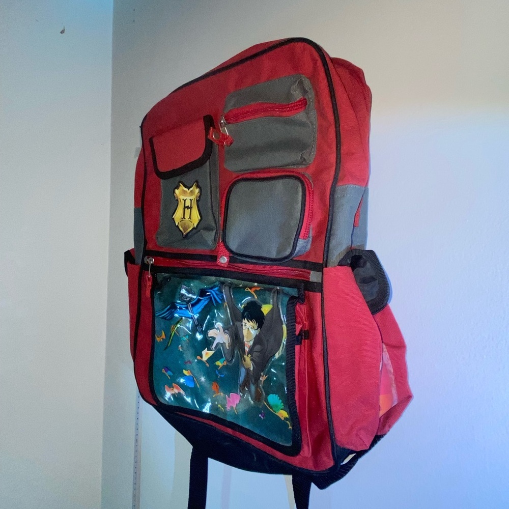 Vintage 2001 harry potter hogwarts gryffindor school backpack